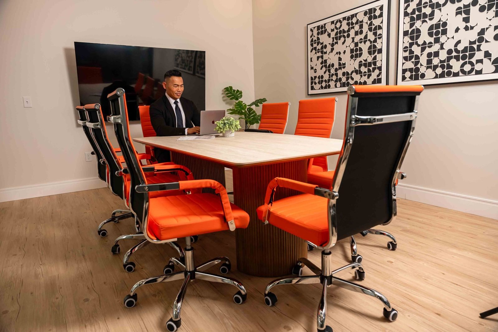 Otonomus meeting room with conference table